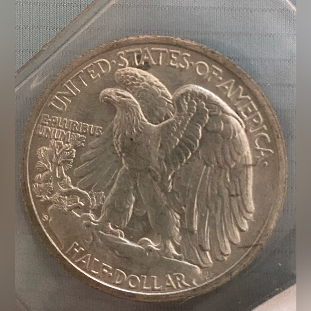 1942-S Walking Liberty Half Dollar Coin - Picture 7 of 16